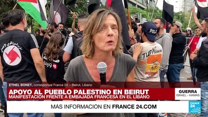 Download Video: Informe desde Beirut: manifestaciones frente a la Embajada francesa en apoyo al pueblo palestino