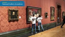 Ecologistas rompen el cristal de una pintura en la National Gallery de Londres