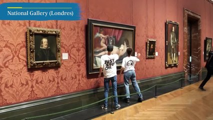 Ecologistas rompen el cristal de una pintura en la National Gallery de Londres