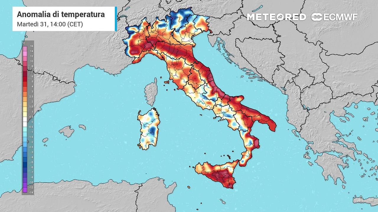 Le temperature attese