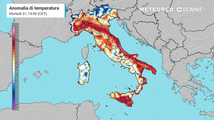 Le temperature attese