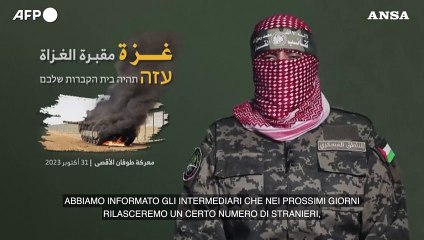 Hamas: "Libereremo alcuni ostaggi nei prossimi giorni"