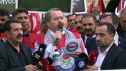 Eğitim-Bir-Sen Üyeleri İsrail'in Filistin'e Saldırılarını Protesto Etti
