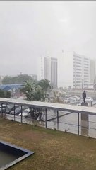 DF tem chuva de granizo nesta terça-feira