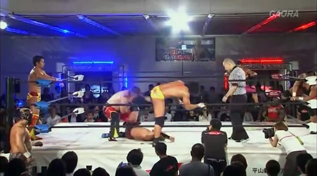 YAMATO & Naruki Doi & BxB Hulk vs. Masato Yoshino & Shingo Takagi & Akira Tozawa