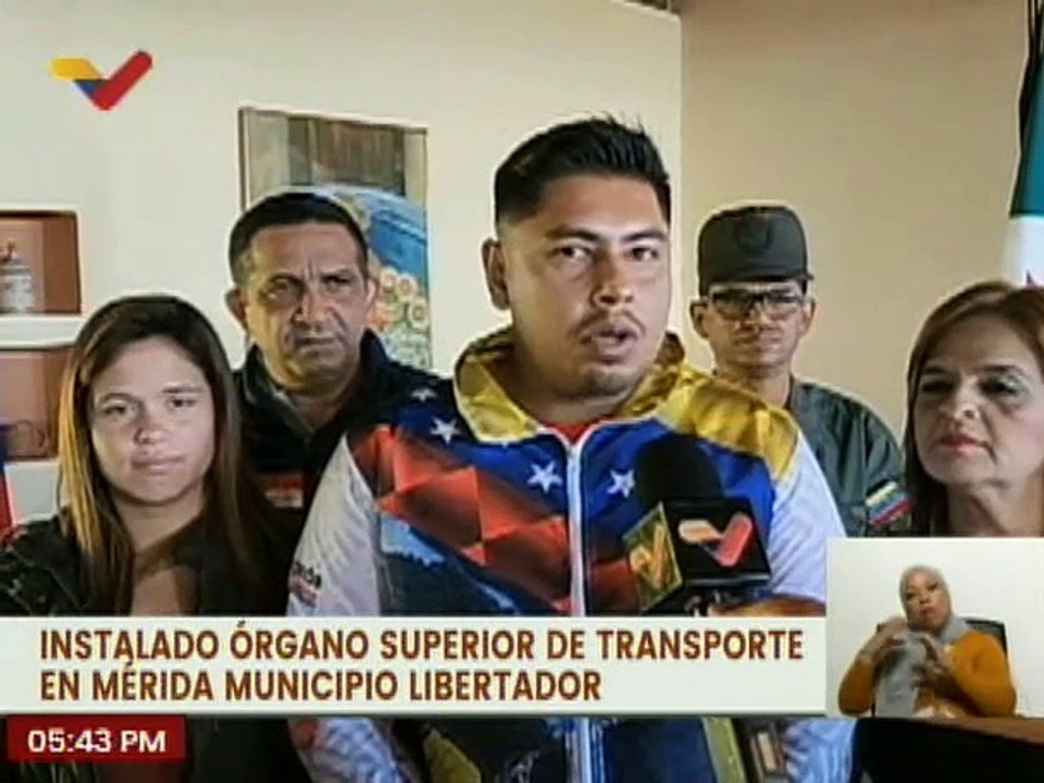Instalan Órgano Superior de Transporte en el municipio Libertador en el estado Mérida