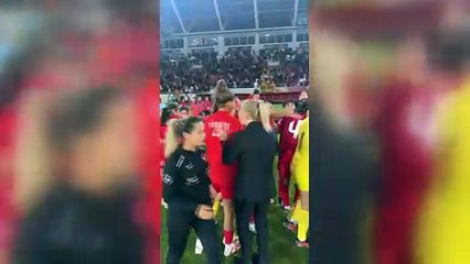 A Milli Kadın Futbol Takımımızdan coşkulu kutlama