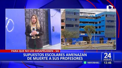 SJL: Denuncian que presuntos escolares amenazan de muerte a sus profesores
