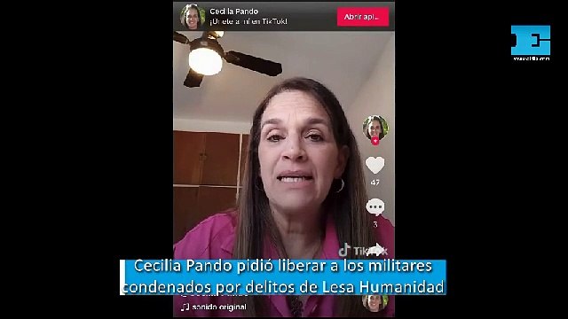 Cecilia Pando pidió liberar a los militares condenados por delitos de Lesa Humanidad