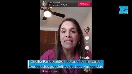 Cecilia Pando pidió liberar a los militares condenados por delitos de Lesa Humanidad