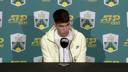 Rolex Paris Masters 2023 - Carlos Alcaraz : "I'm not in a good state of mind to talk. Before the ATP Finals, we still have time"