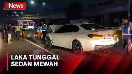 Sedan Mewah Kecelakaan di Tol Dalam Kota Palmerah, Sopir Wanita Diduga Ngebut