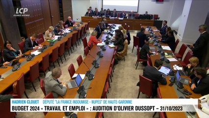 Audition à l'Assemblée nationale - Travail, emploi, formation : audition d'Olivier Dussopt sur le budget 2024 - 31/10/2023