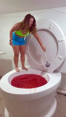 GOING UNDER in Worlds Largest Toilet with Crazy Surprise Face Surprise #shorts