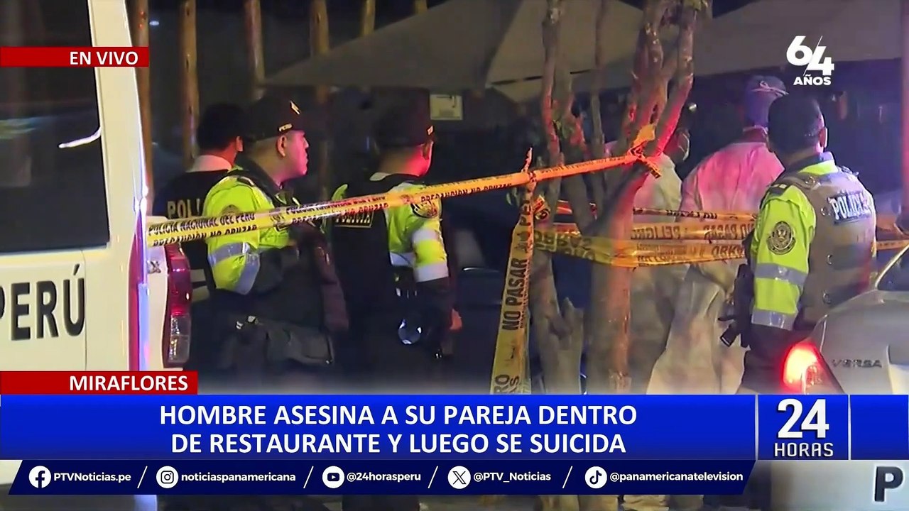 Miraflores: hombre asesina a su pareja dentro de restaurante y luego se suicida