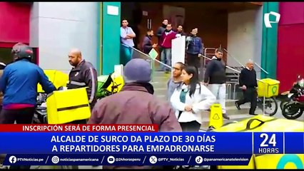 Surco: trabajadores de delivery deberán empadronarse para poder circular