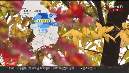 [날씨] 중부 돌풍·우박 동반 가을비…남부 맑고 일교차 커
