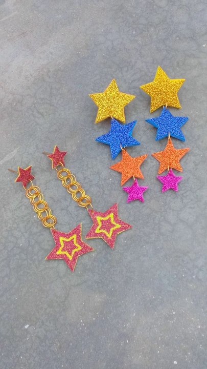 Glitter sheet Earrings   #ytshorts  #shorts