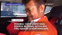 Respons Syahrul Yasin Limpo Ditanya Pertemuan dengan Ketua KPK Firli Bahuri