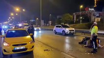 Maltepe'de motosiklet ticari taksiye arkadan çarptı: 1 ağır yaralı