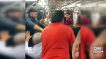 Ortalık savaş alanına döndü: Metroda ‘tükürük’ kavgası