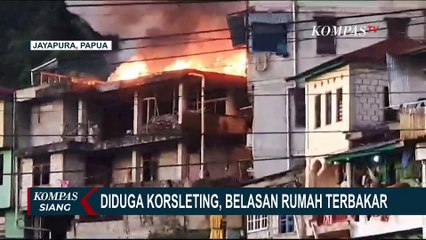 Video Amatir Rekam Kebakaran Belasan Rumah dan Kios di Kota Jayapura!