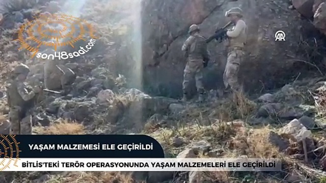 Terör operasyonunda yaşam malzemeleri ele geçirildi