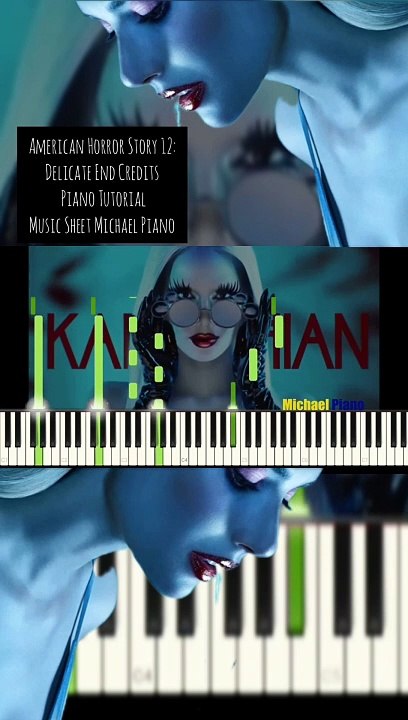 American Horror Story 12: Delicate End Credits   Piano Tutorial Music Sheet Michael Piano