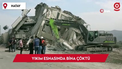 Yıkım esnasında bina çöktü, operatör ölümden döndü