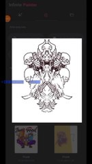 Speed art drawing, Dark Skull illustration with Infinite painter on Android smartphone  - Part 1