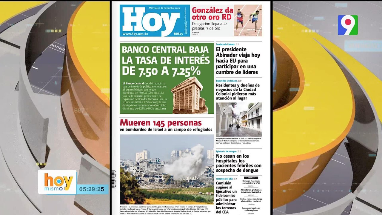 Titulares de prensa dominicana miércoles 01 de noviembre | Hoy Mismo