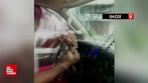 Gazze'deki ambulans şoförünün saldırı anındaki korku anı kamerada