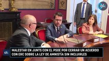 Malestar en Junts con el PSOE por cerrar un acuerdo con ERC sobre la Ley de Amnistía sin incluirles
