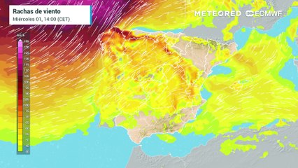 Rachas de viento muy intensas con el paso de Ciarán