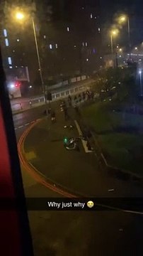 Police investigate as fireworks launched at people on Bagot Street in Birmingham city centre