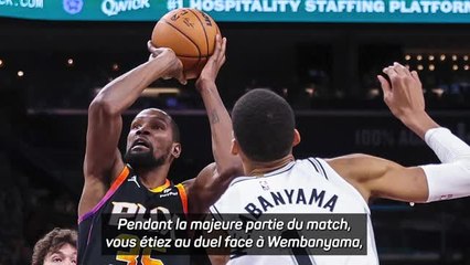 Suns - Durant : "Wembanyama est un joueur unique"
