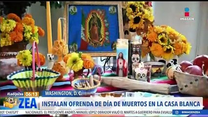 Instalan ofrenda de Día de Muertos en la Casa Blanca