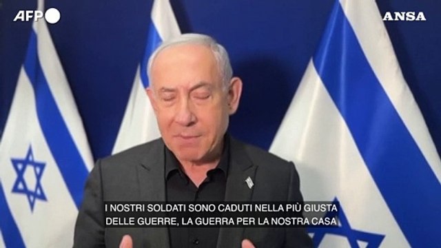 Israele, Netanyahu: E' la guerra piu' giusta, avanti fino alla vittoria