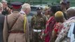 King Charles and Queen Camilla meet soldiers at war memorial during trip to Kenya