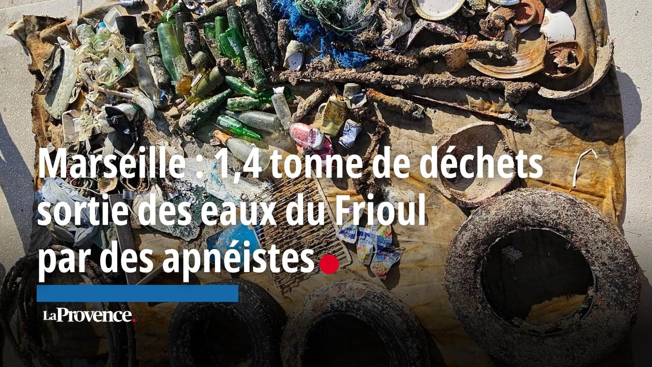 Marseille : 1,4 tonne de déchets sortie des eaux du Frioul par des apnéistes