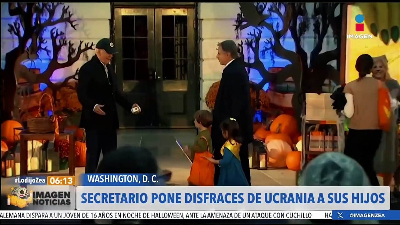 Secretario disfraza a sus hijos de Ucrania y Volodímir Zelenski