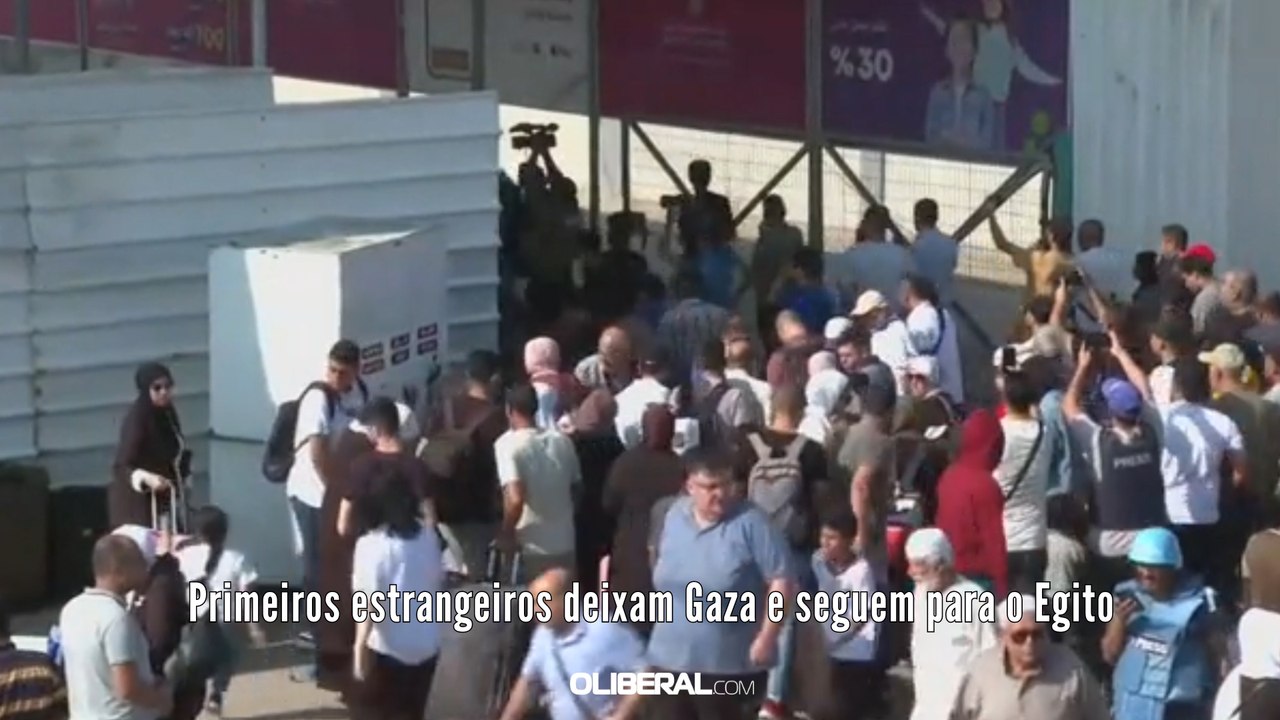 Primeiros estrangeiros deixam Gaza e seguem para o Egito