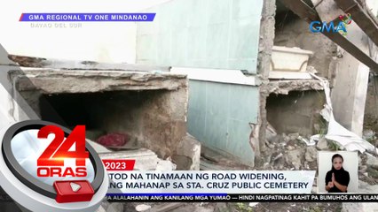 Mga puntod na tinamaan ng road widening, pahirapang mahanap sa Sta. Cruz Public Cemetery | 24 Oras