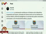 Comunicado | Venezuela rechaza declaraciones emitidas este 31 de octubre por el Gobierno de Guyana