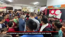 Kayserisporlu futbolcu Kolovetsios'tan öğrencilere giyim yardımı