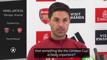 Arteta urges players not to be 'arrogant' towards Carabao Cup
