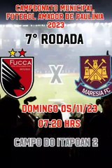FUCCA X MARESIA (CAMPEONATO AMADOR DE PAULÍNIA 1ª DIVISÃO)