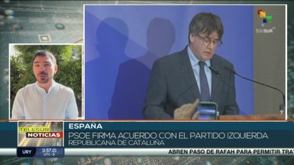 España: PSOE firma acuerdo con el partido de izquierda republicana de Cataluña