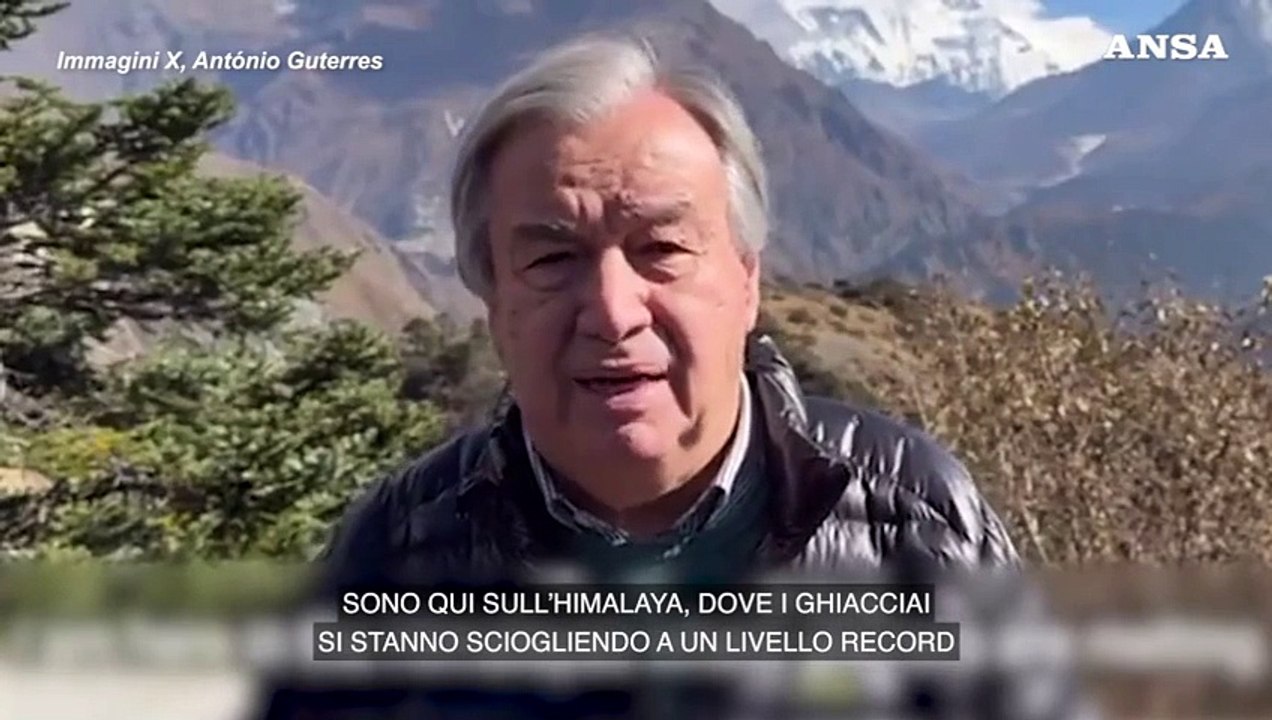 Clima, Guterres: "I ghiacciai si stanno sciogliendo a un livello record"