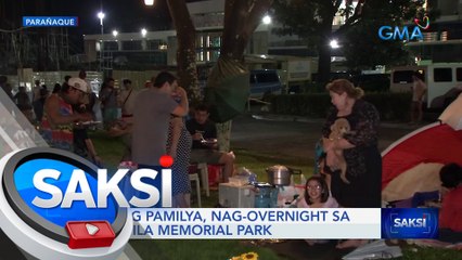 Ilang pamilya, nag-overnight sa Manila Memorial Park | Saksi